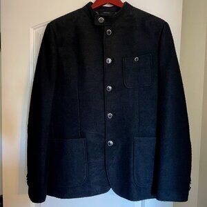 Kenneth Cole Awearness Nehru Collar Mohair Jacket